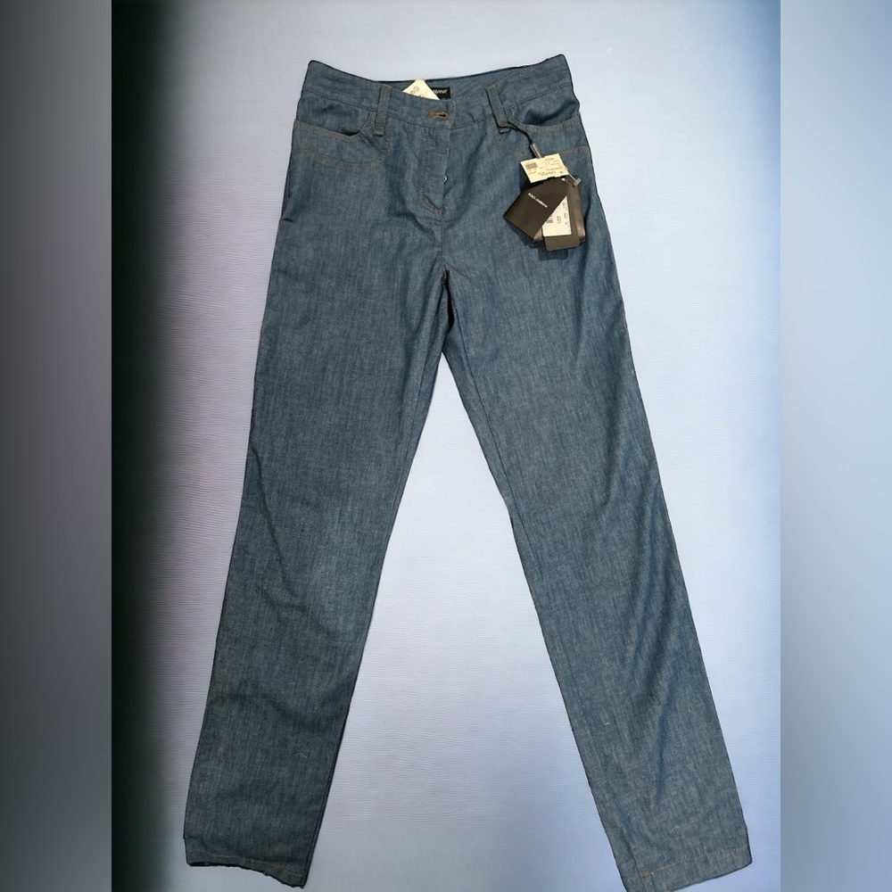 Dolce & Gabana Luxe 810 jeans new - size40 leather / chrome accent on pocke